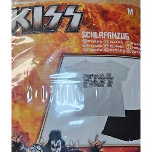 KISS Band Pajamas Set NWT Grey Shirt Black Shorts Official Epic Rights Pyjamas M